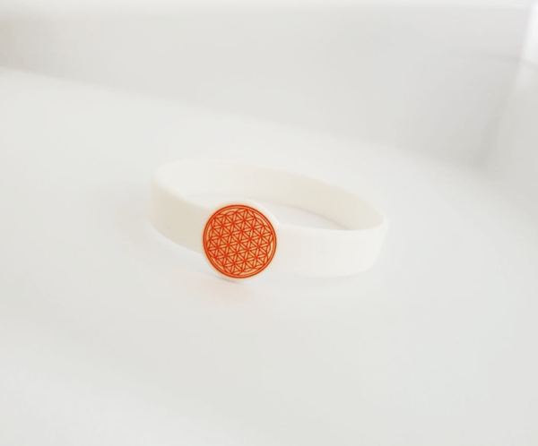 Armband Silikon mit Blume des Lebens 10 Stück